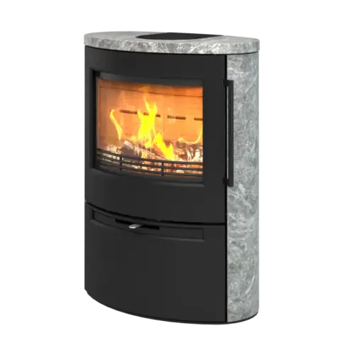 TermaTech TT55RS, marmorierter Speckstein Kaminofen – Produktansicht