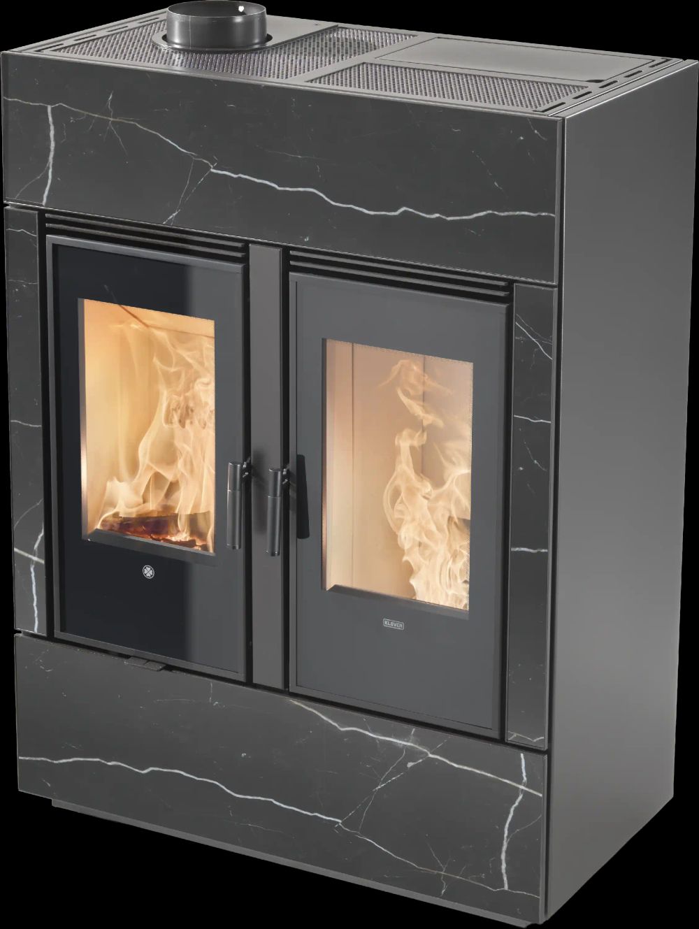 Klover DUAL AIR Hybridofen für Scheitholz und Pellets